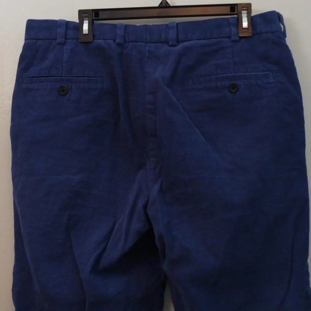 Brooks Brothers Blue Cotton Corduroy Pants (Clark Fit)  36 - 27.5
